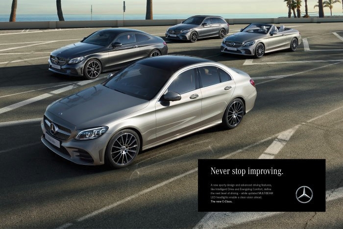 Roger Federer stars in the Mercedes-Benz C-Class campaign